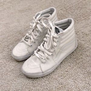 Vans White Hi Tops Size 6.5